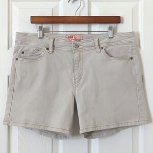 Signature by Levi Strauss Y2K Vintage Classic Mid Rise Jean Shorts Beige 14